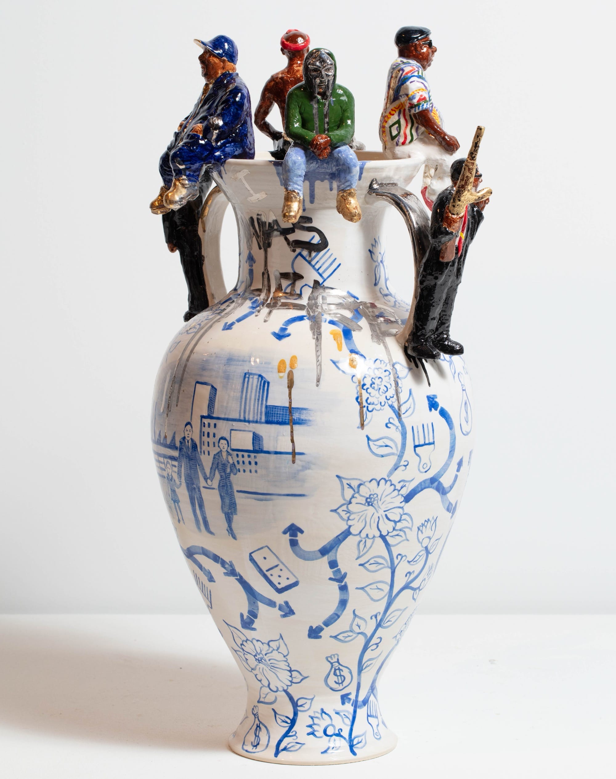 Food Stamp Ware: Delft Pottery с сине-белой росписью