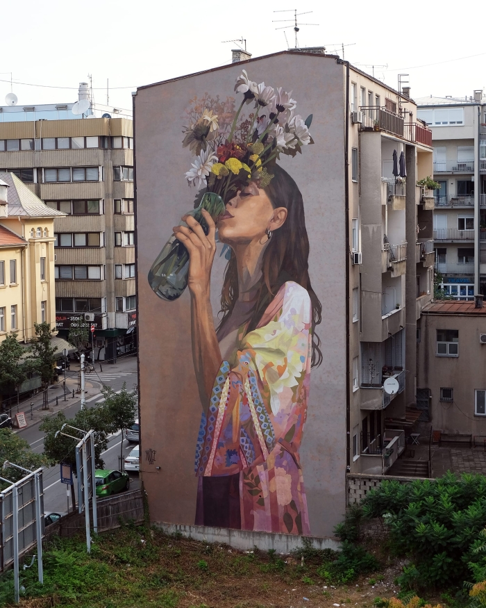 Thirst For Nature на фасаде в Белграде