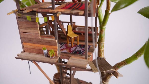 Jedediah Corwyn Voltz Builds Tiny Treehouses on Succulents and Cacti