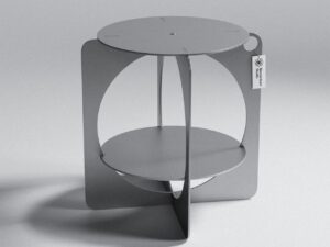 Алюминиевый столик 06 Side Table с круглой полкой