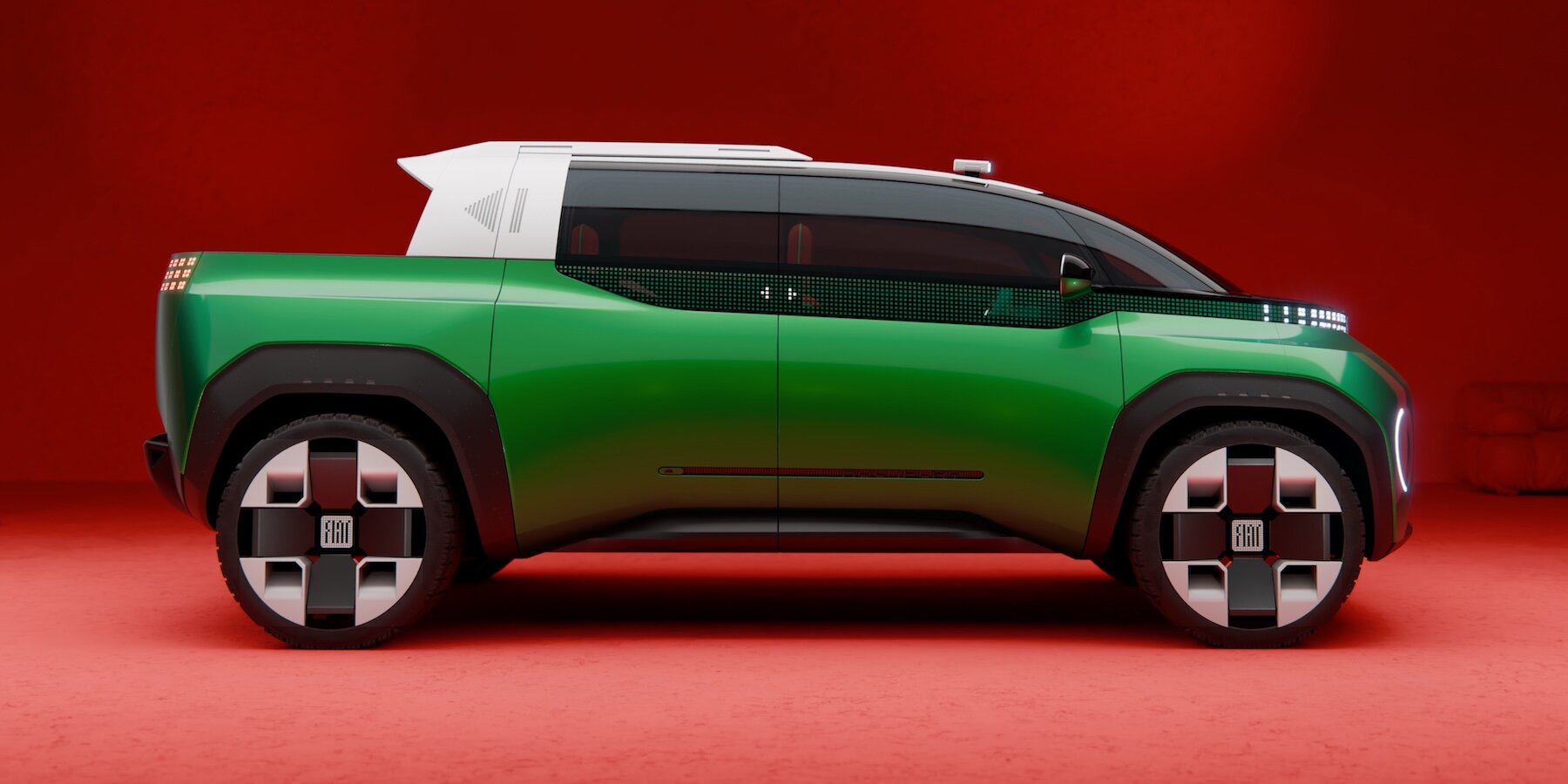 FIAT Multiplay сбоку с задним модулем в конфигурации пикапа