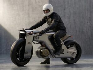 Визуализация Continental GT Homage с водителем в белом шлеме