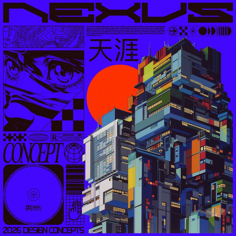 Фантастическая многоэтажная архитектура в композиции Nexus